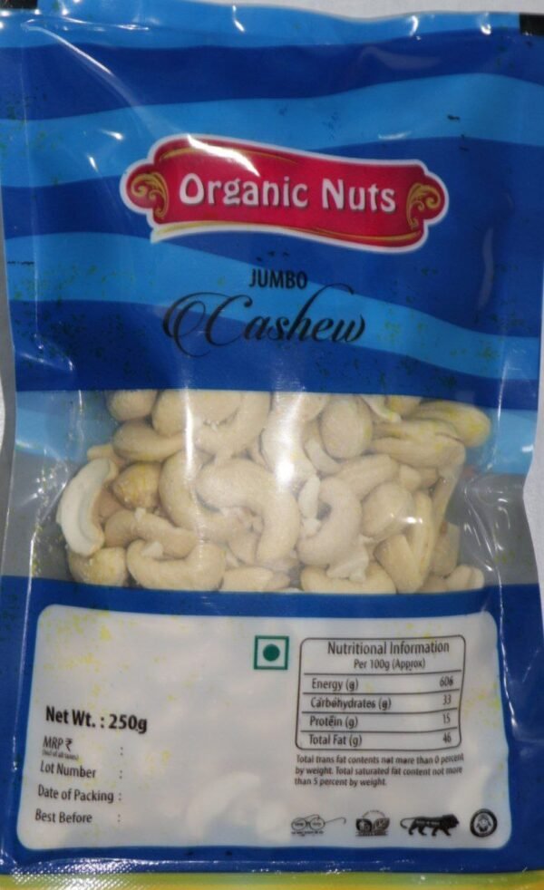 Kaju Cashew Nuts Regular Size (250 gm)